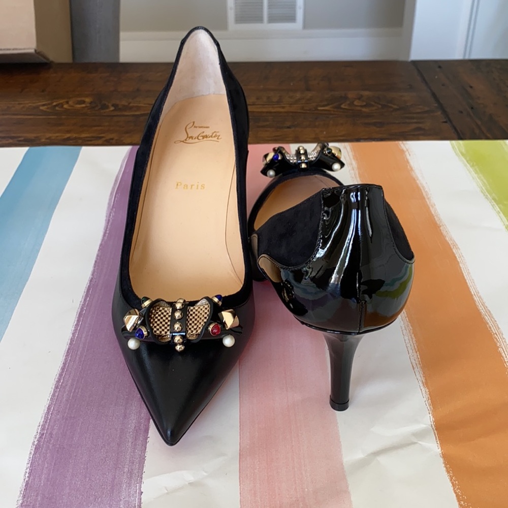 CHRISTIAN LOUBOUTIN Nappa Patent Tudorchic 70 Pump